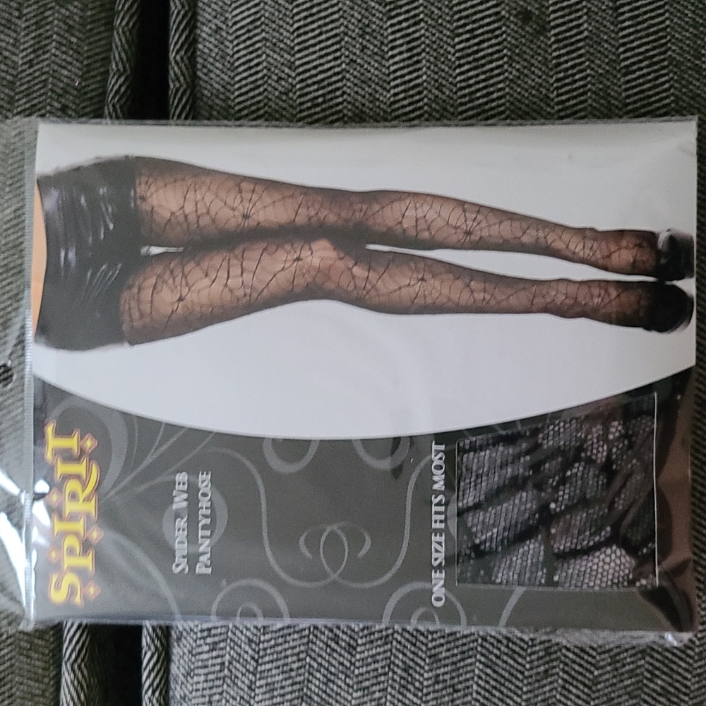 Spirit Halloween Spider Web Pantyhose One Size Fits Most
